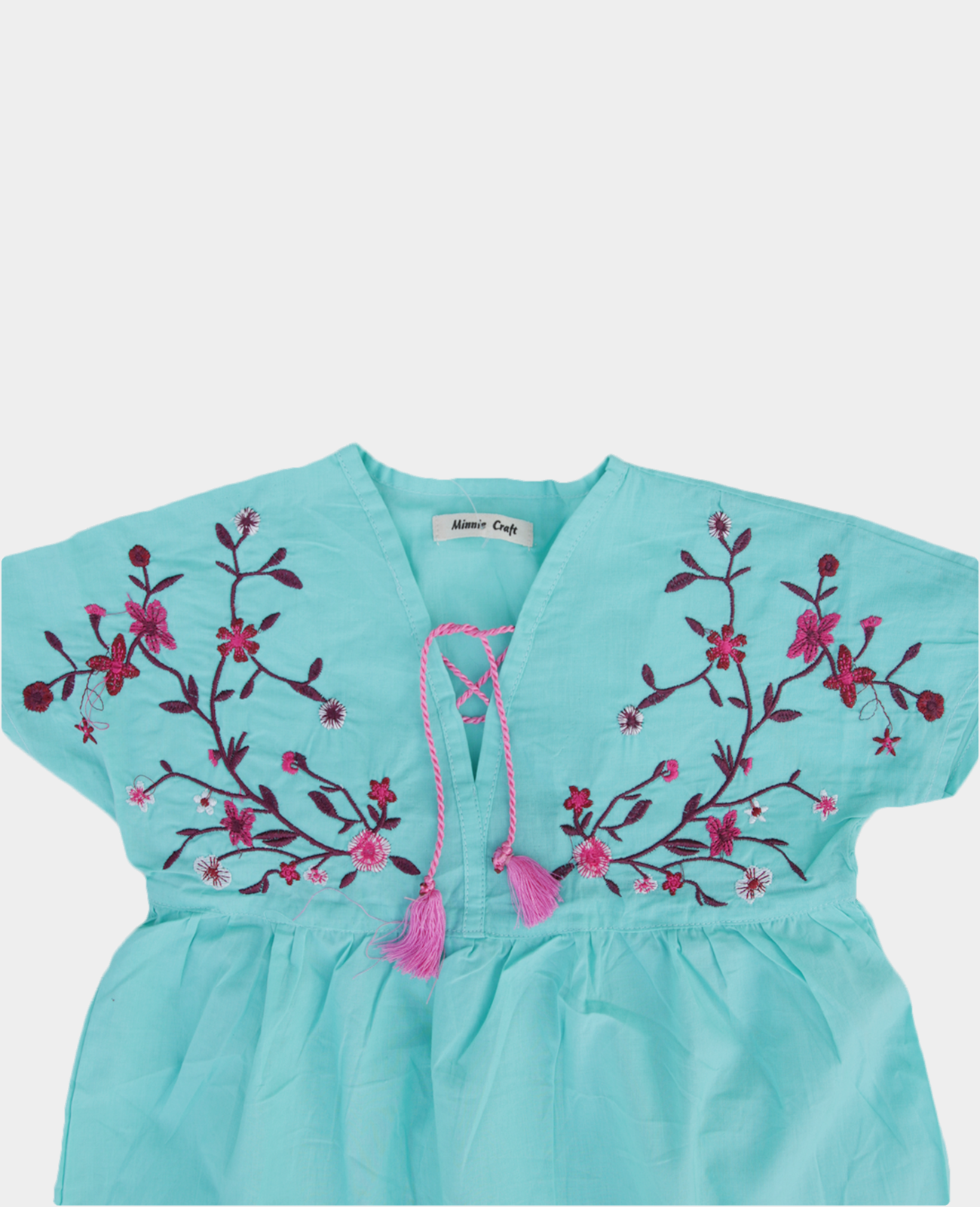 Minnie Craft Brand (M.C) / Girls Top halfsleeves Embroided Frock