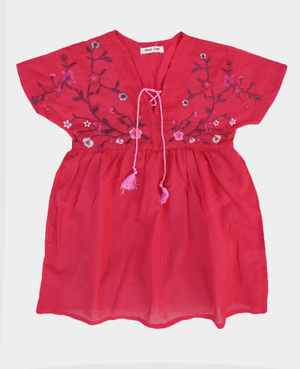 Minnie Craft Brand (M.C) / Girls Top halfsleeves Embroided Frock