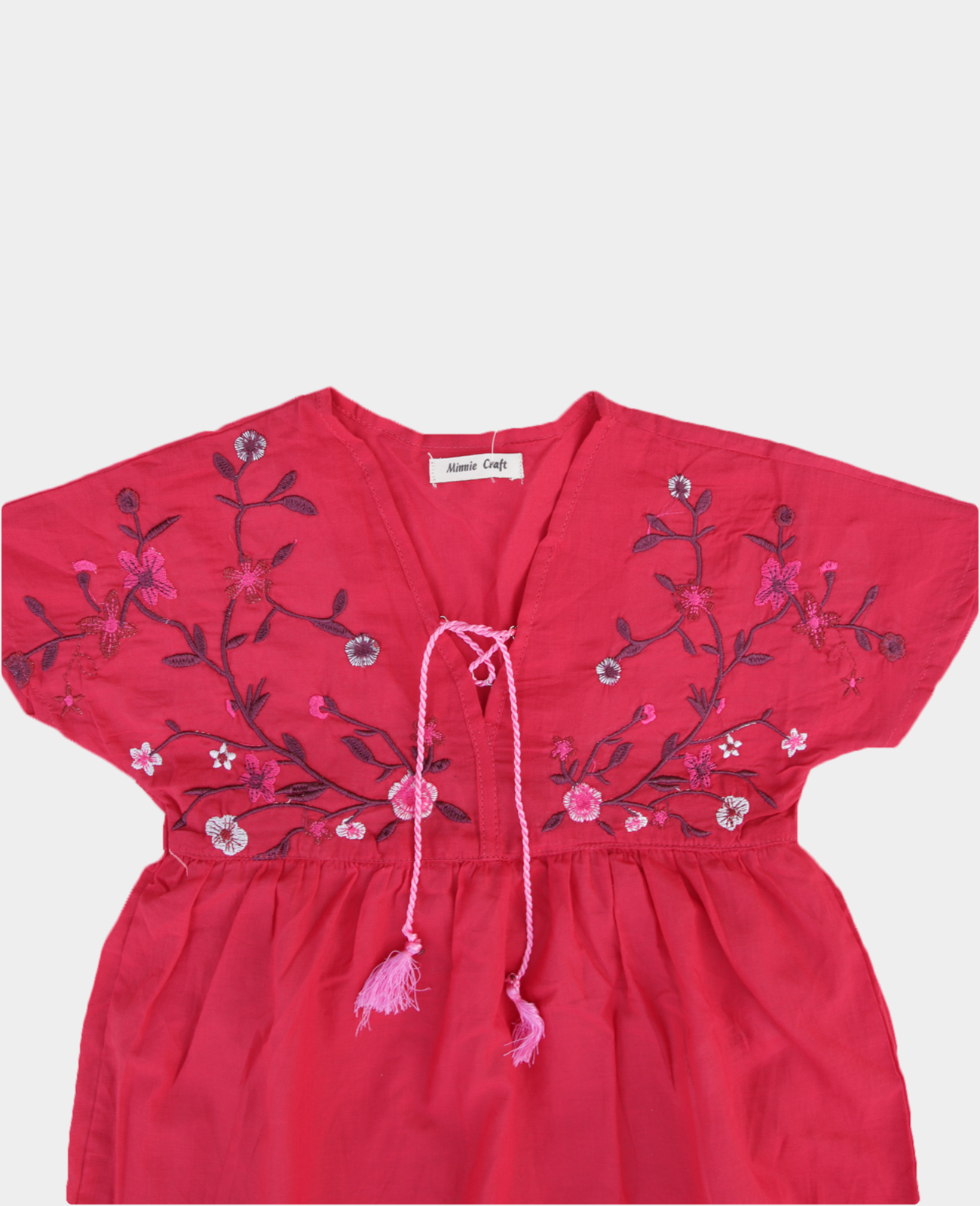 Minnie Craft Brand (M.C) / Girls Top halfsleeves Embroided Frock