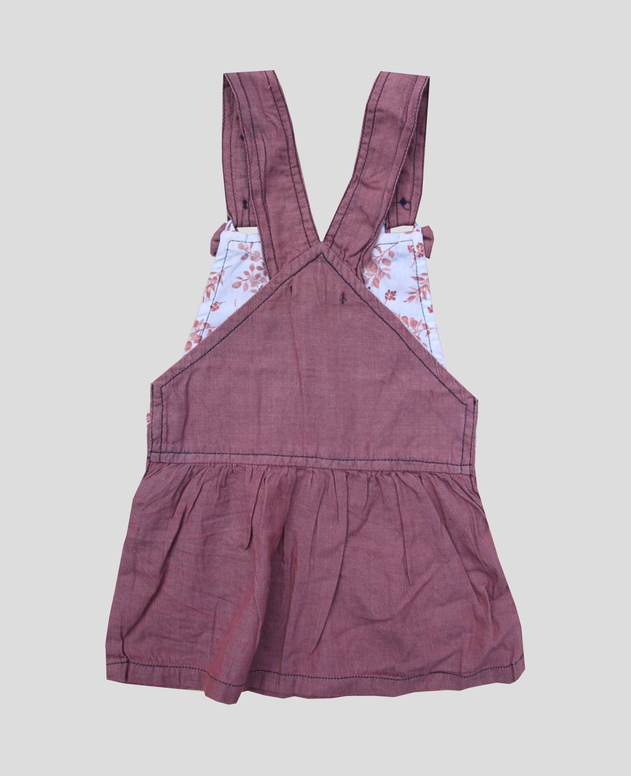 Minnie Craft Brand / Girls Embroided Summer light-weight Denim Embroided Dungaree Frock Dress